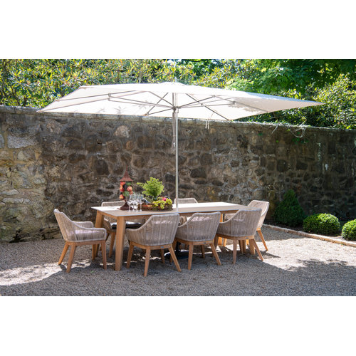 AllModern Dalton Teak Patio Dining Armchair with Cushion & Reviews